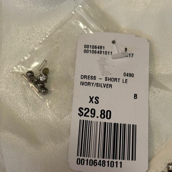 New with Tags! Forever 21 White Dress with Silver Accents - Picture 4 of 16